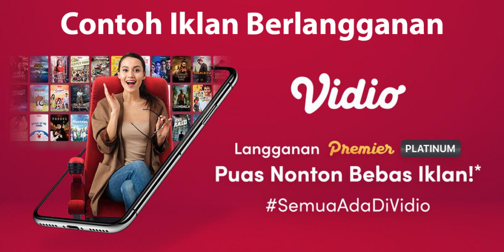 Contoh Iklan Berlangganan Aplikasi Vidio